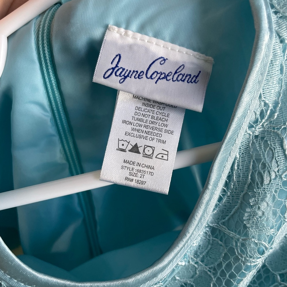 Jayne Copeland Toddler Blue Ruffle Dress - Picture 6 of 6